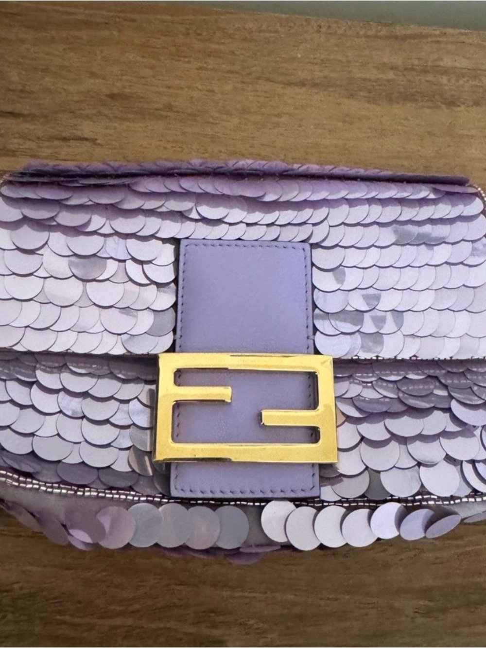 Fendi 1997 Lilac Sequin Mini - Picture 2 of 4